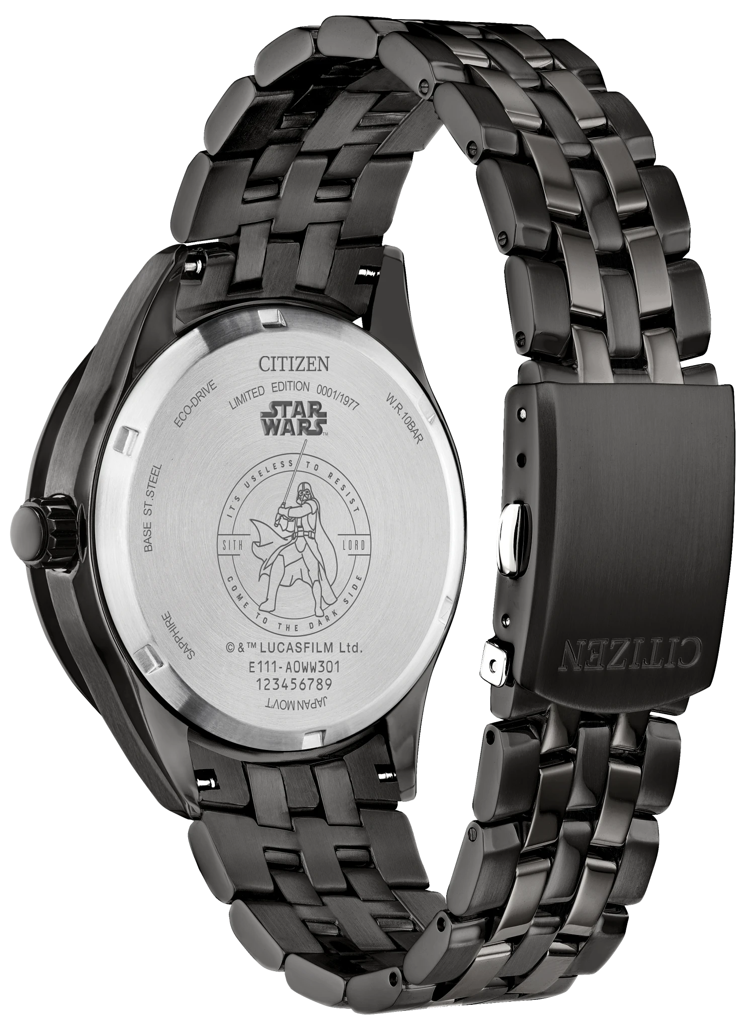 Darth Vader Returns Black Dial Stainless Steel Bracelet BM7255-61W